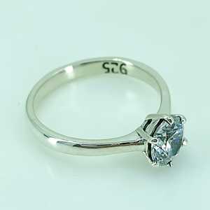 Navya Craft 925 Solid Sterling <b>Silver</b> Blue Topaz <b>Emerald</b> Cut Handmade Women's <b>Ring</b> Sizes 4-13 for Christmas Anniversary Birthday - Product Image 3