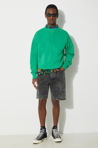 Pantalones cortos informales lavados con ácido de verano Vintage para hombre, cintura media, patrón sólido, cierre de cordón, tejido no tejido, teñido liso, caliente - Product Image 2