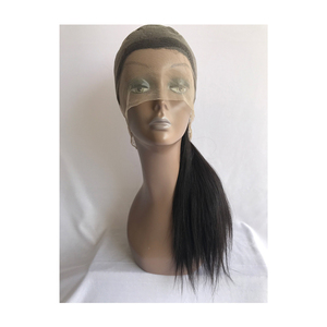 Peluca de cabello humano liso de encaje completo alineado con cutícula sin procesar 100% de 18 pulgadas del mejor fabricante de la India - Product Image 1