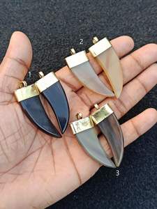 LLEGADA Recién llegado Collar de cuerno de buey de búfalo Estilo animal pulido Joyería de hueso Diseño natural Cuentas Mujeres Niñas Regalos de boda - Product Image 4