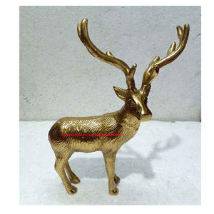 งานฝีมือโลหะกวางชุบทองรูปปั้นตกแต่งโต๊ะรูปปั้นหรือรูปปั้นตกแต่งบ้านห้องนั่งเล่นประติมากรรมตกแต่งแฟนซี - Product Image 1