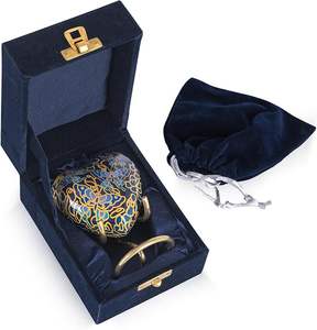 Vente directe d'usine imprimée avec impressions petit coeur urne pour animaux de compagnie fabricant d'usine grossiste support en or - Product Image 6