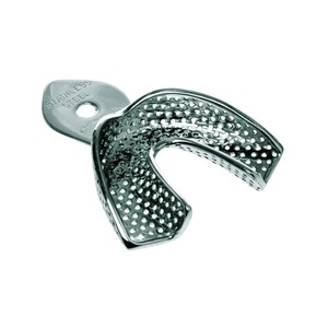 Bandejas de Impresión Dental de Acero Inoxidable Clase II de Alta Calidad, Compatibles con Autoclave, Certificadas CE, para Mandíbula Superior/Inferior, Instrumentos Manuales - Product Image 1