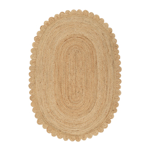 Premium Modern Jute Oval Rug Eco-Friendly Handmade Lightweight Non-Slip Natural Texture Fade-Resistant Finish Elegant Decor - Product Image 1
