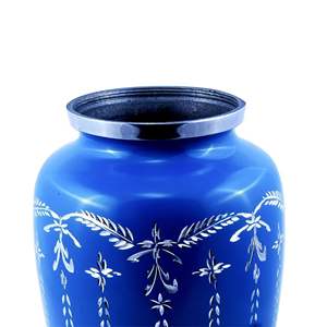 Urna de cremación grabada con diamantes de plata para cenizas de adultos, urna funeraria conmemorativa hecha a mano para cenizas, recuerdo único para los seres queridos. - Product Image 3