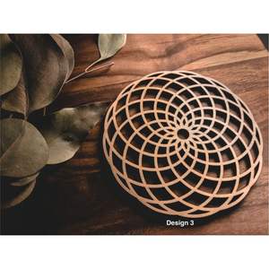 Heat Resistant Laser Cut Wooden <b>Trivet</b> Decorative Lotus Flower Non Slip <b>Wood</b> Coaster Hot Pad Custom Kitchen Table Mat for Pots - Product Image 5