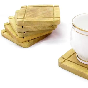 <b>Protection</b> Wooden Coaster Lightweight Handmade Bohemian Style Eco-Friendly <b>Table</b> Coaster High End Quality Customized Packaging - Product Image 1