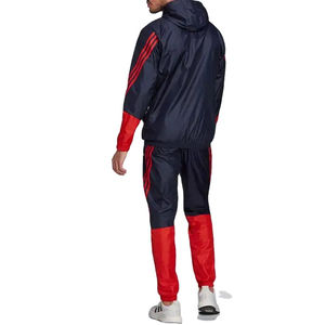 Custom 100% Polyester Hooded Casual Solid Tracksuits <b>Wind</b> <b>Breaker</b> Zip up Jacket Set for Men - Product Image 3