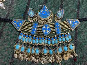 Style traditionnel afghan collier boucles d'oreilles ensemble vente chaude nouveaux bijoux anciens colliers faits à la main boucles d'oreilles ensembles de bijoux - Product Image 6