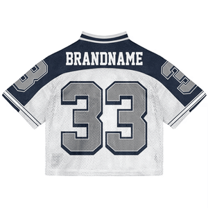 Camiseta con serigrafía de gran tamaño personalizada 2025, ropa de calle americana, camiseta de fútbol de malla, camiseta de práctica para hombres, ropa de fútbol cuadrada - Product Image 4