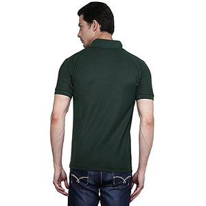 Chemise de golf pour homme avec logo personnalisé, anti-froissement, séchage rapide, 100% coton, manches courtes, décontractée - Product Image 3