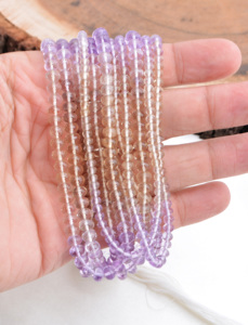 ลูกปัดพลอยอะเมทรินแบบเหลี่ยมเพชรพลอยธรรมชาติสำหรับการทำเครื่องประดับแบบละเอียด - Product Image 5