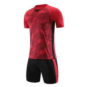 Soccer Uniform 100% Polyester Short Sleeve Wholesale Price Custom Size Lightweight Breathable <b>Men</b> - Product Image 4