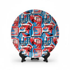 จานเมลามีนลายฟุตบอลทรงกลมแบบเป็นมิตรกับสิ่งแวดล้อมพร้อมโลโก้สั่งทำ สำหรับงานวันเกิดและงานปาร์ตี้วันแข่งขันฟุตบอลปี 2026 - Product Image 2