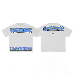 Conjunto de dos piezas de verano para hombre con serigrafía de talla grande, ropa de calle informal de algodón 100%, camiseta de manga corta, conjunto de camisa personalizada - Product Image 2