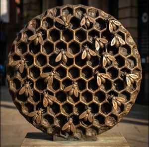 งานประติมากรรมรังผึ้งโลหะ ดีไซน์ใหม่ ตกแต่งสไตล์โบราณ สำหรับบ้าน วิลล่า โรงแรม - Product Image 1