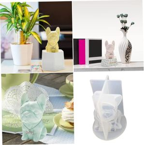 סיליקון עובש כלב כלב בולדוג צרפתי יושב שולחן הבית עציץ diy - Product Image 4