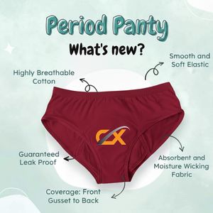 Braguitas Menstruales Premium a Prueba de Fugas, de Tiro Bajo, Estilo Hipster |   Ropa Interior Fisiológica Ecológica y Transpirable 100% Algodón para Mujer - Product Image 4