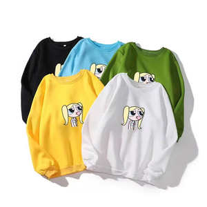 Sudaderas Personalizadas Bordadas para Mujer, Estampado Puff, Cuello Redondo Liso, Sudadera de Algodón con Relieve, Sudadera Holgada con Cuello Redondo para Mujer - Product Image 6