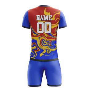 Camisetas de Fútbol Personalizadas al por Mayor, Serie Deportiva en Equipo, Patrón de Fondo, Sublimación, Logotipo Bordado, Club de Equipo, Camiseta de Fútbol Juvenil - Product Image 2
