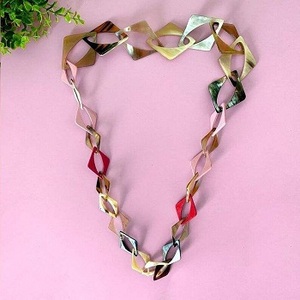 Premium Women's Trendy Natural Buffalo Horn Link <b>Chain</b> Necklace <b>Fashionable</b> <b>Sweater</b> <b>Chain</b> Accessories for Gifts by f s i - Product Image 2