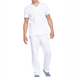 2025 femmes à manches courtes gommage ensembles en gros toile infirmières uniformes d'hôpital Spandex soins infirmiers gommages hauts - Product Image 4