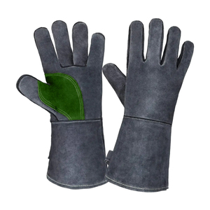 ถุงมือเชื่อมหนังแท้สำหรับผู้ชายถุงมือหนังวัวแท้แบบคลาสสิก - Product Image 6