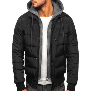 Sweat à capuche zippé en polyester solide de haute qualité pour homme, hiver, uni, avec impression de logo personnalisé, broderie, anti-plis, séchage rapide - Product Image 6