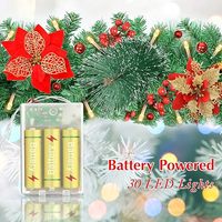 2,7m Grüne Weihnachts-LED-Girlande PVC Künstlicher Weihnachtsbaum Banner & Kranz Dekorativ für Feiertagsheim-Dekoration