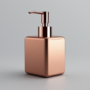 Distributeur de savon pour les mains en acier inoxydable et marbre élégant pour hôtels, stations balnéaires, bureaux et maisons - Design moderne et luxueux, écologique - Product Image 1