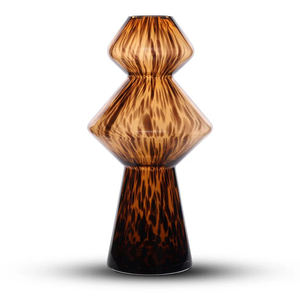 Vase en verre à imprimé léopard de qualité supérieure, vase décoratif moderne pour table et salon - Product Image 1