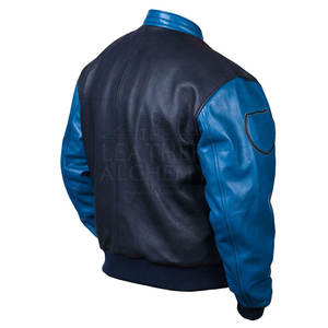 Chaqueta Universitaria de Cuero para Hombre de Alta Calidad, Diseñada para Mantenerte Abrigado y con Estilo Durante las Temporadas de Otoño e Invierno - Product Image 3