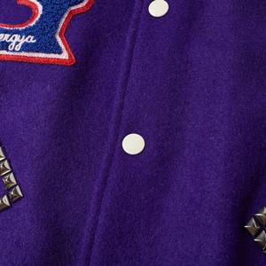 2024 Men's Casual Varsity <b>Jacket</b> <b>Thin</b> Oversize Baseball Style Stand Collar Winter Customized Color <b>Waterproof</b> - Product Image 5