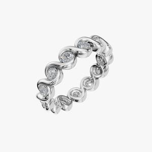 แหวนเงินแท้ 925 ประดับเพชรโมอิสซาไนต์ทรงกลม ของขวัญสำหรับงานหมั้น / งานปาร์ตี้ / และของขวัญอื่นๆ - Product Image 1