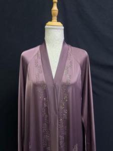 Abaya Vintage Estilo Dubái Más Vendida para Mujer, Tradicional Islámica, Manga Larga, Dobladillo Acampanado, Largo MAXI, Poliéster Ligero - Product Image 6