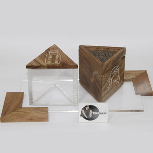 Quemador de incienso tradicional árabe Kefaf Mubkhar quemador acrílico de madera quemador Bakhoor perfumado de carbón al por mayor Ramadán - Product Image 1