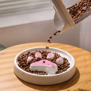 Bol pour animaux de compagnie en céramique de grande capacité pour chiens adapté aux aliments humides et secs pour garder les animaux de compagnie pleins et heureux - Product Image 1