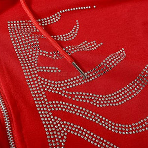 เสื้อฮู้ดดี้ผู้ชายประดับเพชรเทียม ออกแบบเองได้ สำหรับฤดูหนาว ใช้กลางแจ้ง - Product Image 3