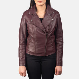 Chaqueta de cuero genuino 2025 de alta calidad 100% para mujer con diseño personalizado y logotipo - Product Image 5