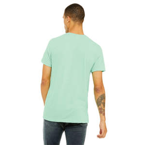 T-shirt unisexe à manches courtes Heather Mint CVC-52% Airlume Coton peigné, 48% Poly, 4.2 oz - Product Image 3