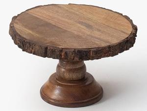 Soporte de pastel rústico de madera para el hogar de lujo con diseño de corteza para decoración de boda y servicio de pasteles accesorios de cocina de madera - Product Image 5