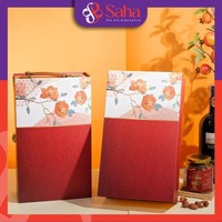 Cajas Rígidas de Lujo Biodegradables de Kraft para Vino y Whisky de Año Nuevo, Recubrimiento UV 3D, Lámina Dorada, 27x35x12 CM, Papel de Arte, ISO 9001, Personalizadas