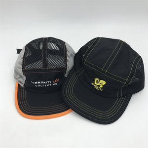 Sombrero de nailon de 5 paneles 100% con logotipo impreso personalizado, sombreros deportivos al por mayor con malla en la parte superior y lateral - Product Image 6