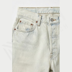 Pantalones Vaqueros de Mezclilla para Hombre, Cinco Bolsillos, Diseño Nuevo, Corte Holgado, Piernas Redondeadas, Venta al Por Mayor de Fábrica, Mejor Precio, Color Personalizado - Product Image 4
