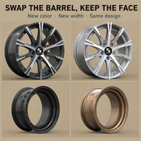 Jantes forgées en deux parties à six branches argentées Dark Six Spoke 18 19 20 21 pouces 5x112 5x114.3 5x120 BMW M4