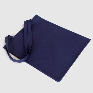 Navy Blue 100% Cotton Tote <b>Bag</b> Durable Eco-Friendly 6 Oz-<b>Medium</b> Size (14 16\" 35 40 Cm) Various Letters Screens Flowers - Product Image 5