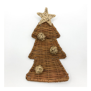 Ornements de Noël en rotin exquis pour arbre suspendu ornements de Noël en rotin tissés à la main rustiques décor à la maison en vrac - Product Image 5