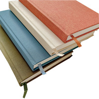 Personnalisation de masse A3 A4 A5 B6 marquage à chaud logo en creux carnet de notes en lin journal planificateur laitier