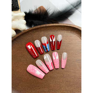 <b>Spider</b> Duo Press-on Nail Art Elegant Design for Nail Enhancement - Product Image 2