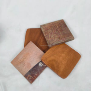 Sous-verre rond en bois et résine époxy de luxe fait à la main, diamètre 300 mm, écologique pour l'insertion de résine, utilisation à domicile/restaurant - Product Image 1